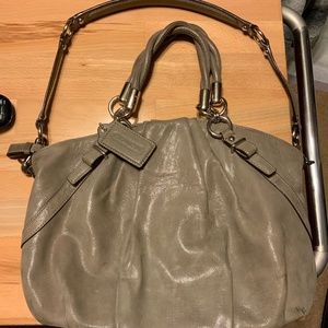 Beige Coach medium purse